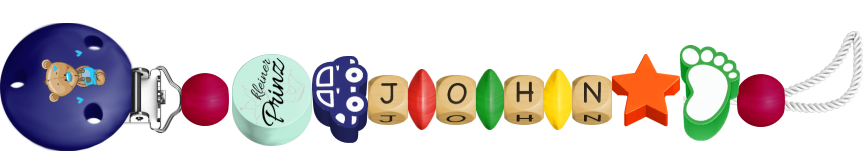 personalisierte Schnullerkette