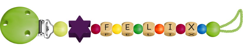 personalisierte Schnullerkette