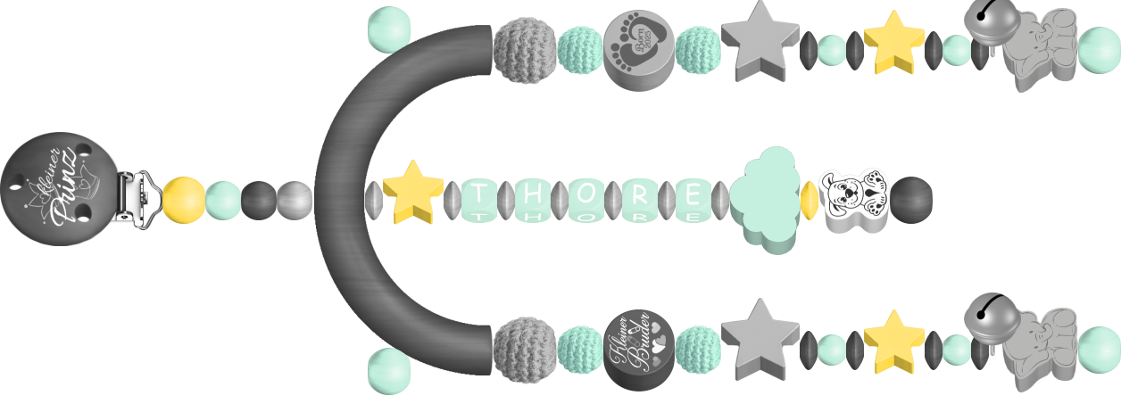 personalisierte Schnullerkette